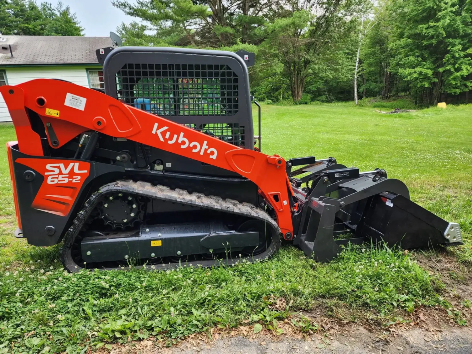 Kubota excavator for land clearing projects